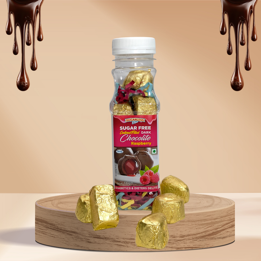 Sugar Free Centered Filled Dark Chocolite (Raspberry Flavour)