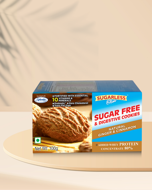 Sugar-Free & Digestive Cookies-Ginger & Cinnamon | Sweetened with Splenda