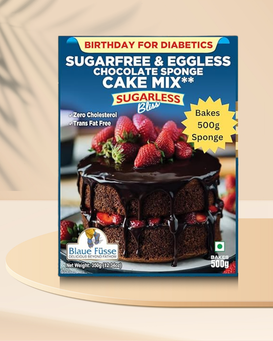 Sugar Free & Eggless Chocolate Sponge Cake Mix - BAKES 500g