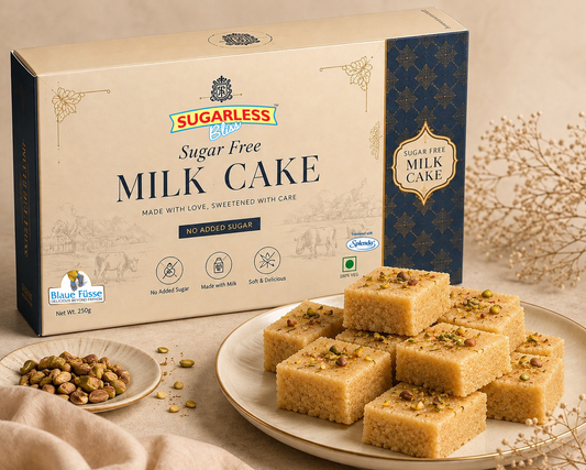 Sugarless Bliss Sugar Free Milk Cake 500g | No Added Sugar Milk Mithai | Soft & Delicious