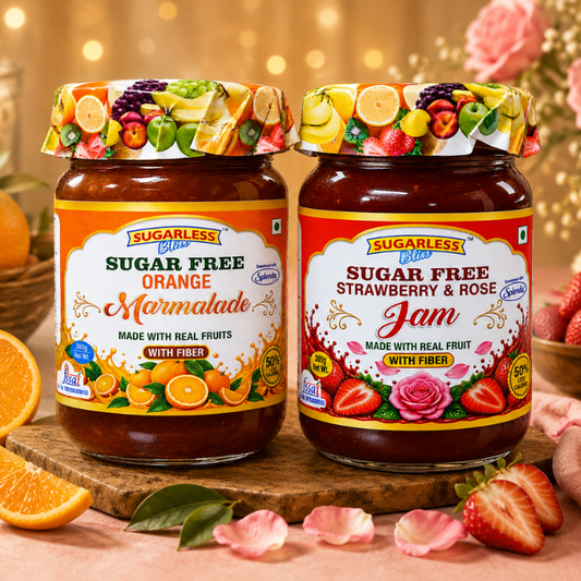 Sugar Free Orange & Strawberry Jam Combo | Sugarless Bliss