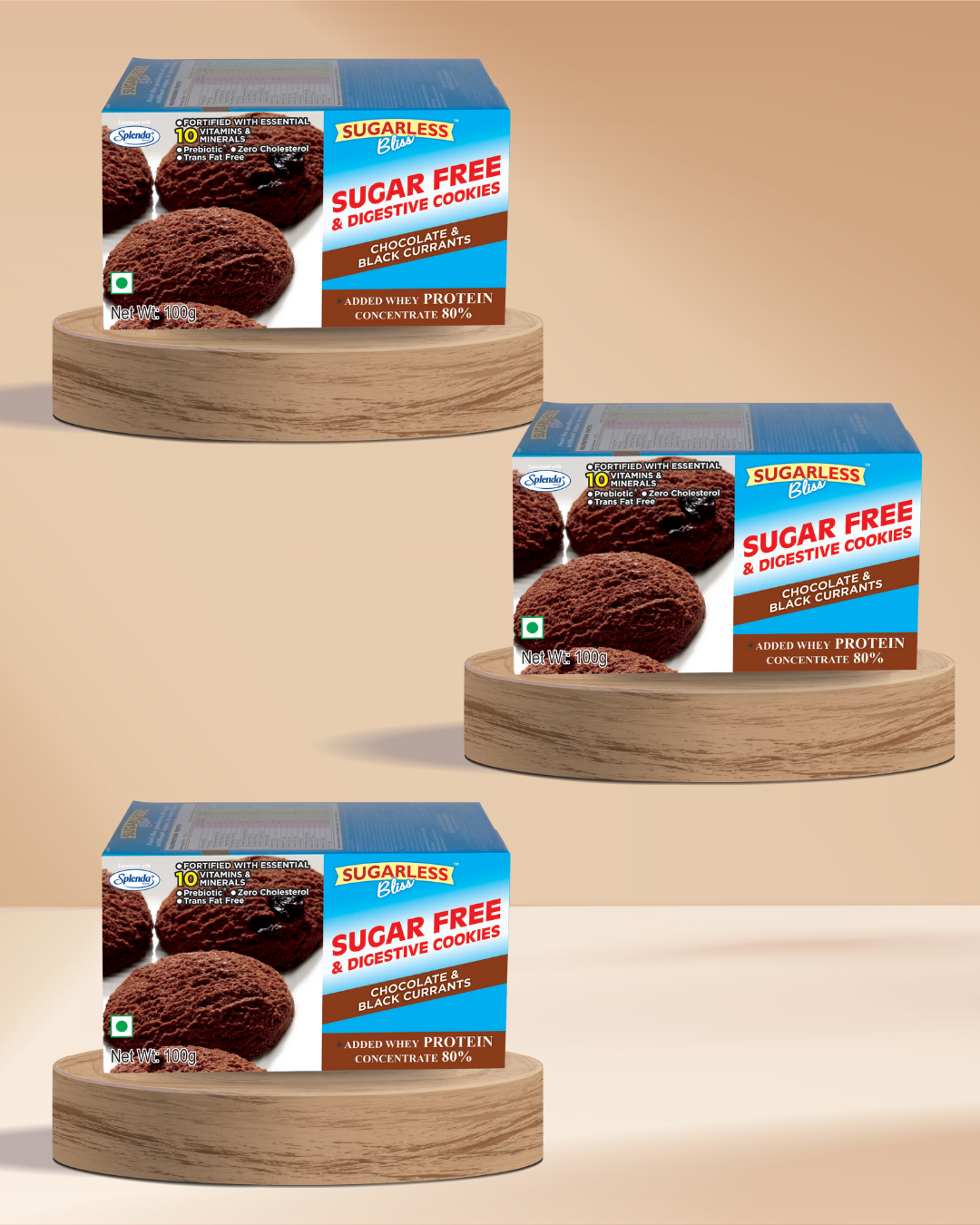 Sugar-Free & Digestive Chocolate Black Currant Pack of 3 | Sweetened with Splenda