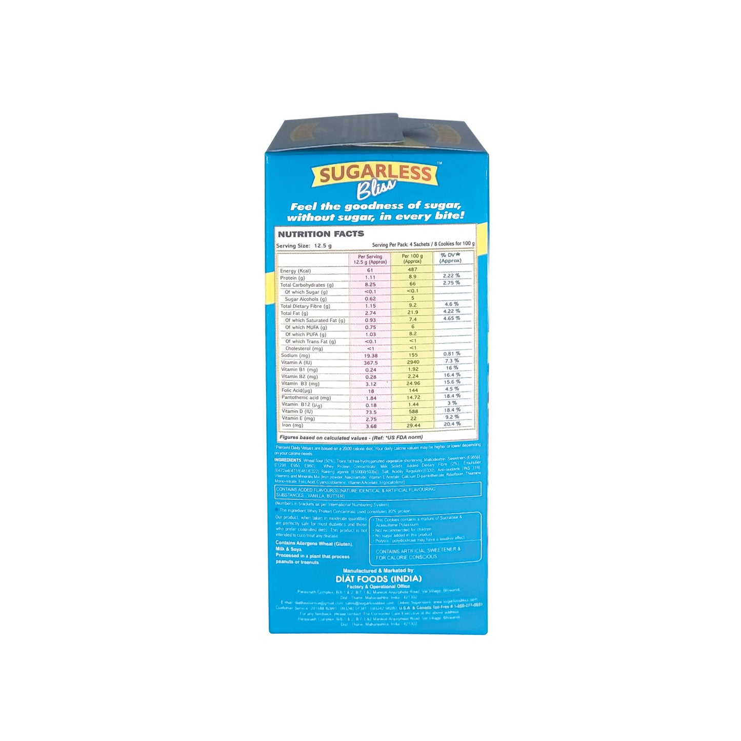 Sugar-Free Digestive Vanilla Butter Cookies – Pack of 3 | Sweetened with Splenda