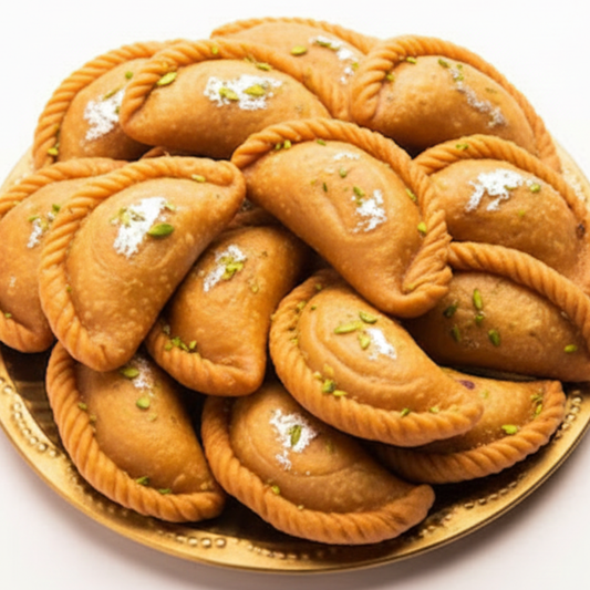 Sugar Free Gujiya (500g) sweetened with Splenda, made in pure ghee | Sugarless Bliss