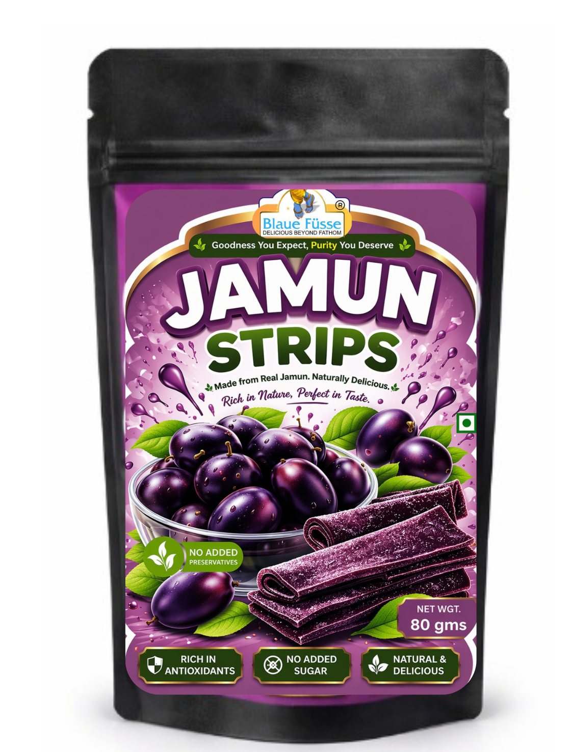 Sugar Free Jamun Strips - 100% Natural and Diabetes Friendly - Pack of 3 | Sugarless Bliss