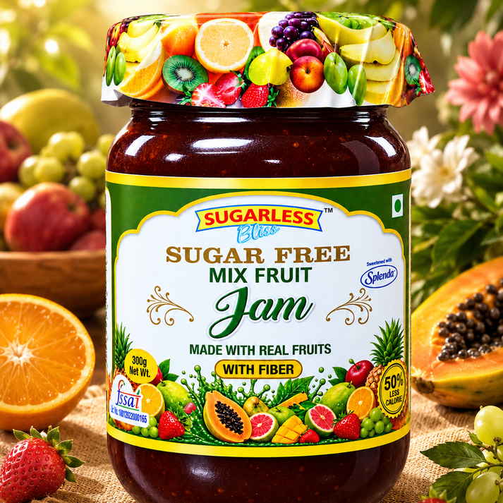Sugar Free Mixed Fruit Jam (300)g | Sugarless Bliss