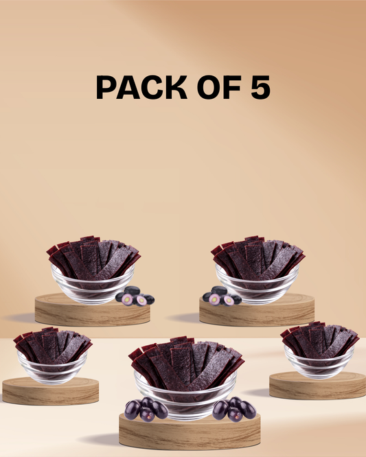 Jamun Strips | 100% Pure & Natural, Sugar-Free, No Added Color |Pack of 5