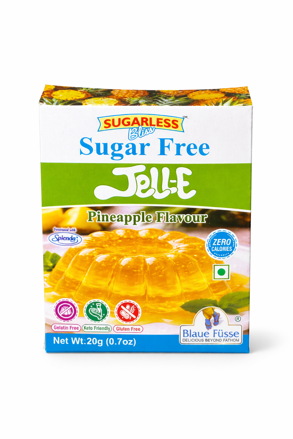 Sugarless Bliss Sugar Free Jelly Mix Pineapple Flavour | Zero Calories | Keto & Gluten Free | 20g