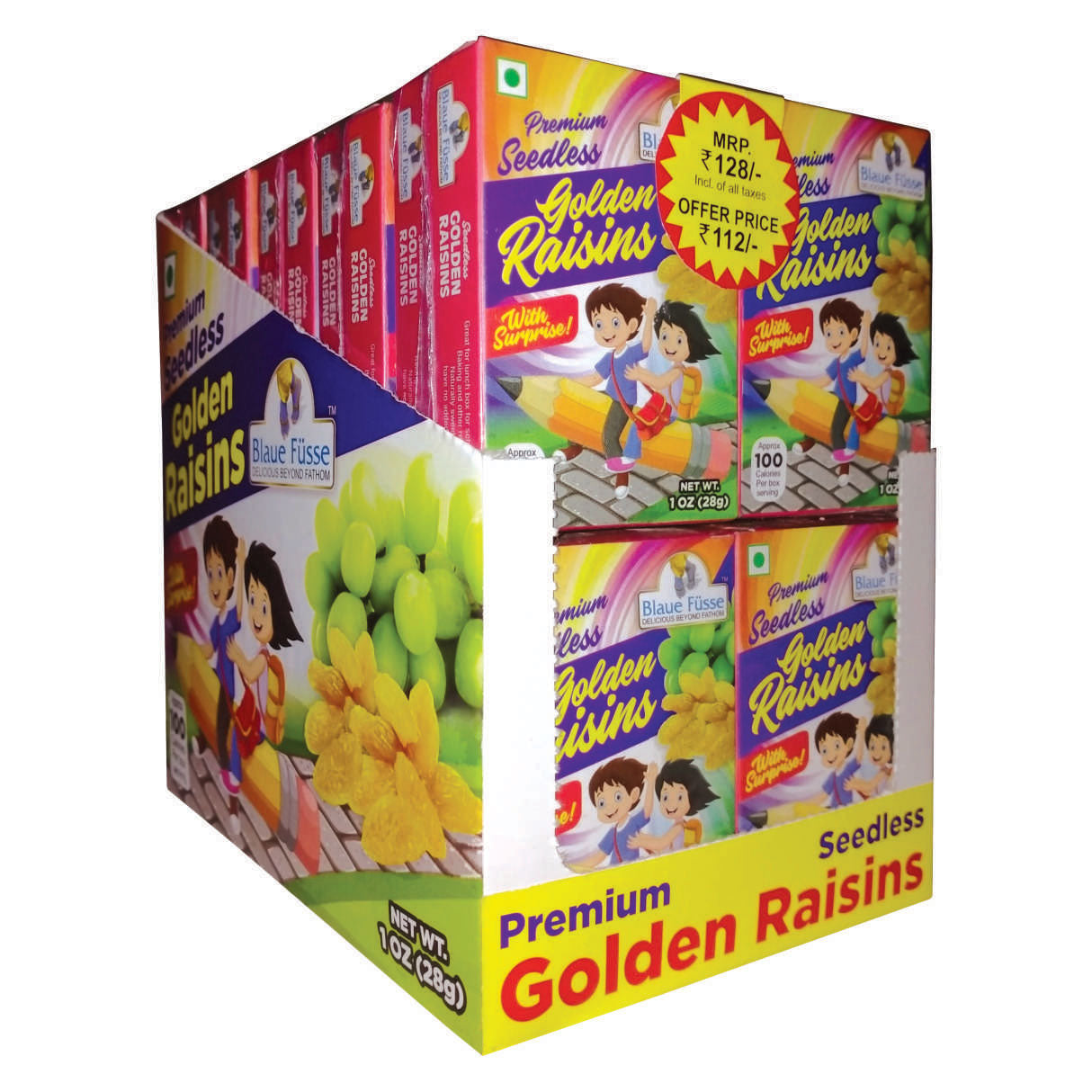 Premium Golden Raisins (Seedless) 40% Discount - 40 Individual American Packets