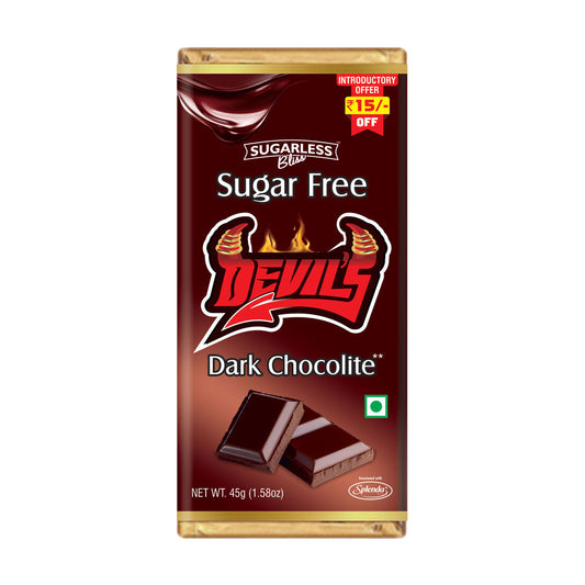 Sugar Free Bar Dark Chocolate - Sweetened with Splenda