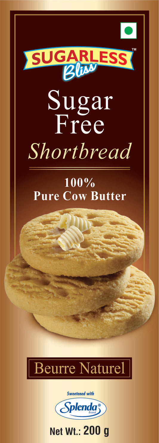 Sugar Free Shortbread 100% Cow Butter - Natural