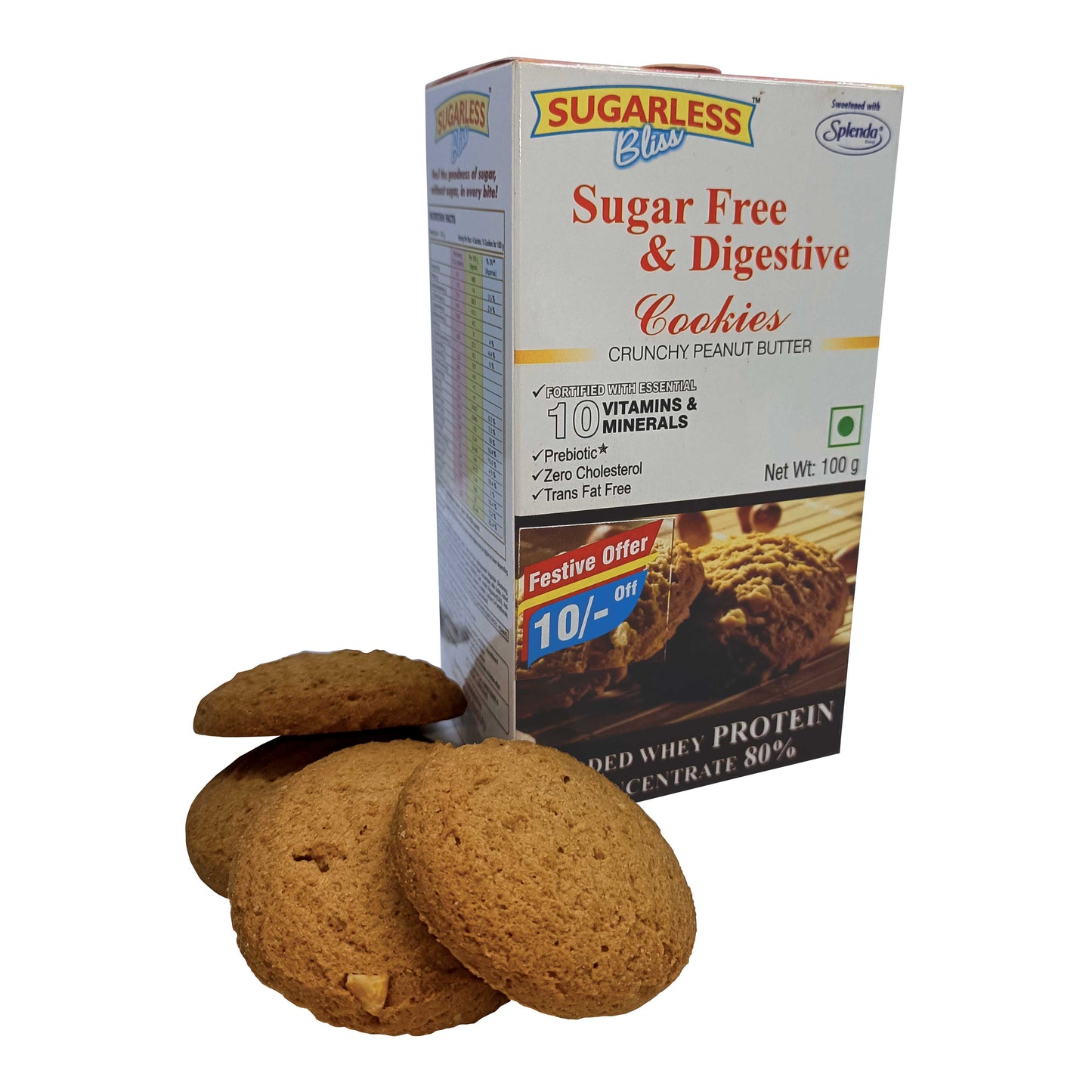 Sugar Free & Digestive Cookies - Peanut Butter (100gms)