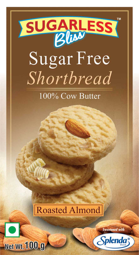 Sugar Free Shortbread 100% Cow Butter - Roasted Almond