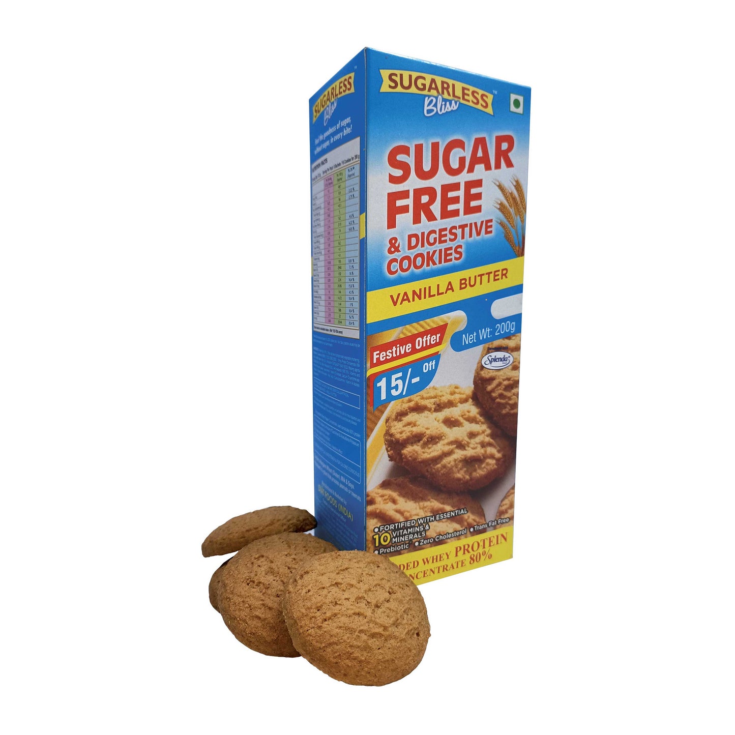 Sugar free vanilla butter digestive cookies-200gm