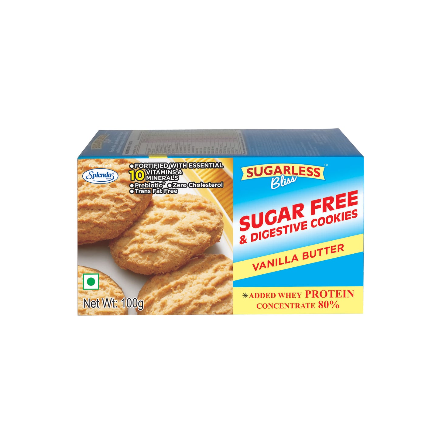 Sugar free vanilla butter digestive cookies